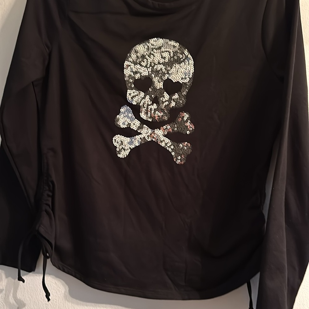 Sequin Skull Top, Sz XL (15-17), NWT